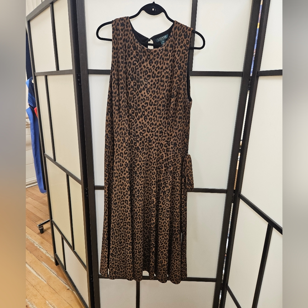 Lauren Ralph Lauren leopard print dress with belt